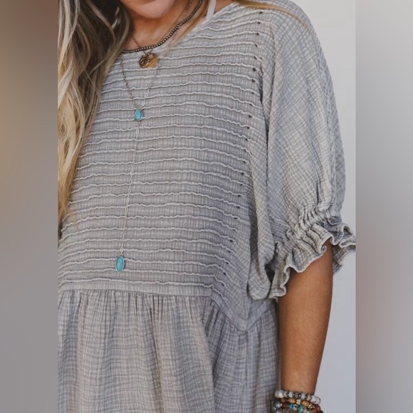 Easel Women's Dress in Mineral Wash Ash color - Picture 4 of 8